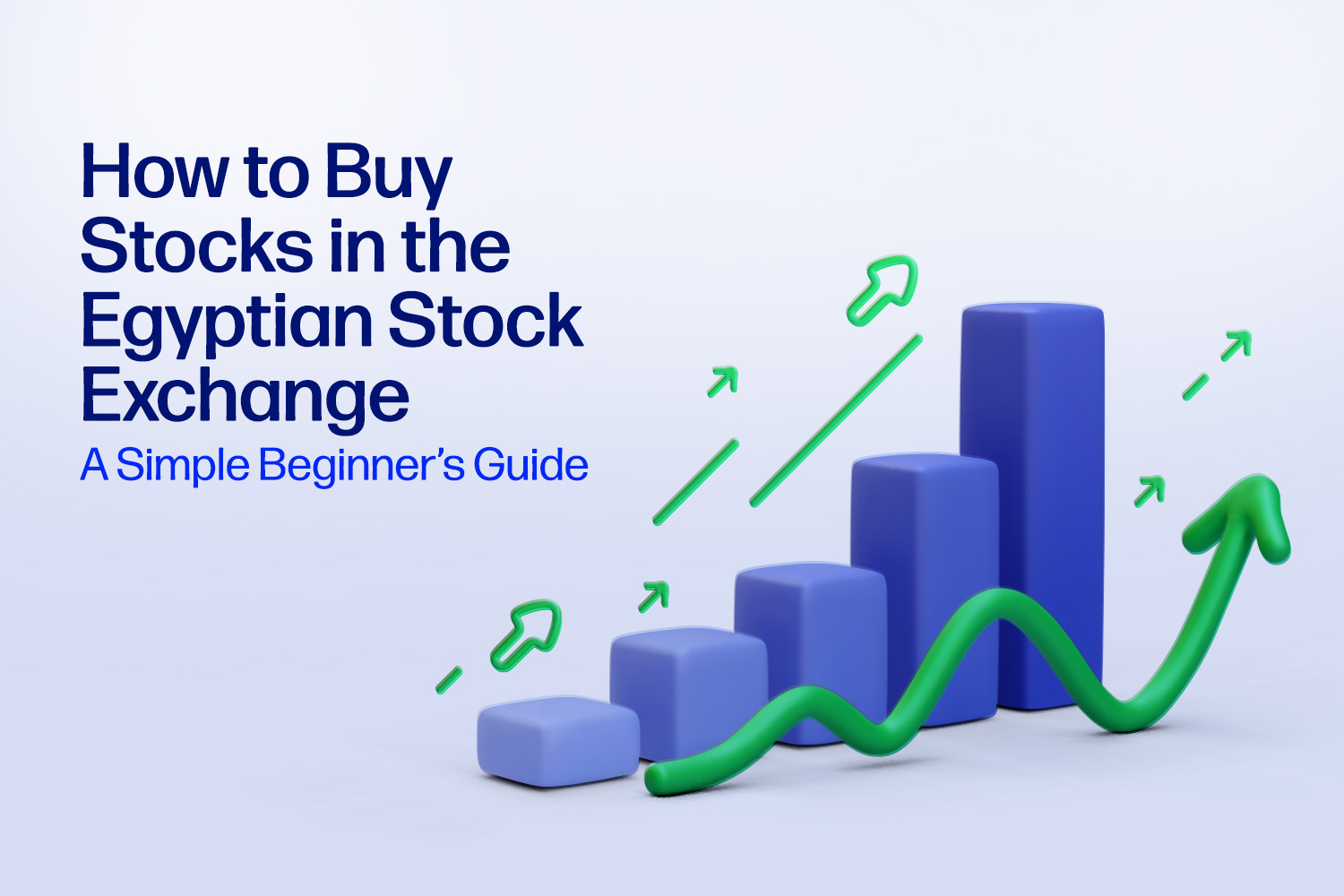 A vector investing charts with arrows around it from How to invest in stock in the Egyptian Exchange (EGX) on money fellows blog